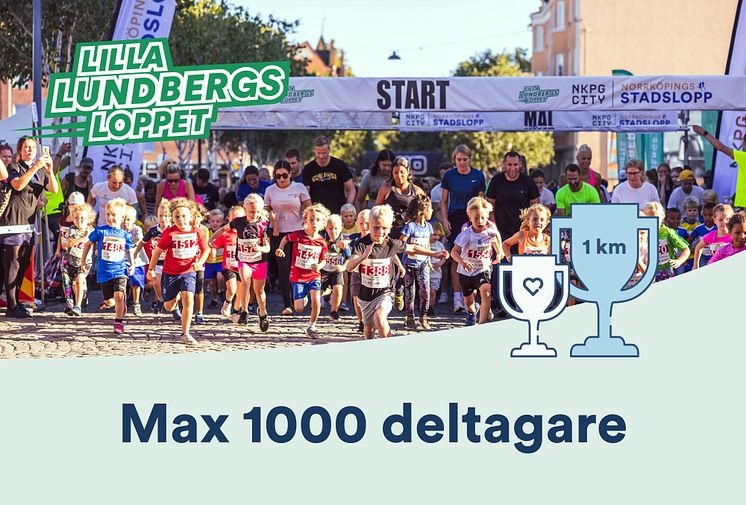 Deltagarrekord i Norrköpings roligaste barnlopp! Snart 1 000 barn i Lilla Lundbergsloppet!