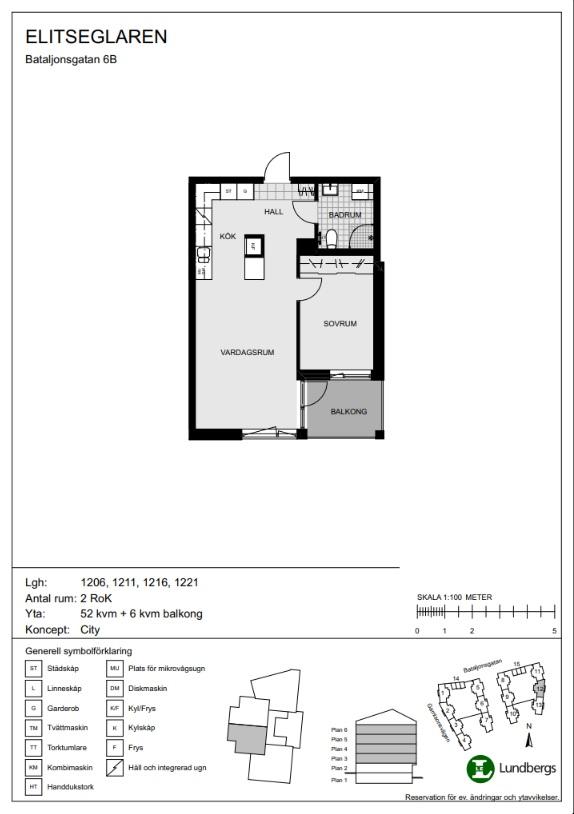 Lägenhetsbild 2 för Bataljonsgatan 6B i Linköping